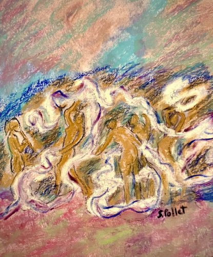 Ancestral Connections7”X10”Acrylics and Pastels on Paper