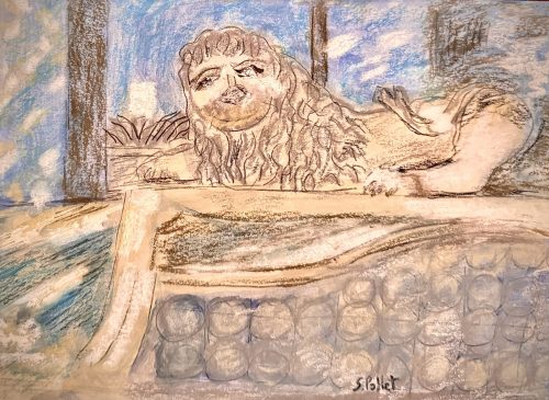 Courage 7”X10”Acrylics and Pastels on Paper