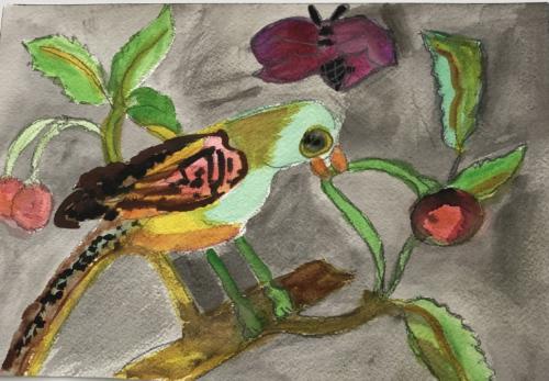 Bird7”X10”Watercolor