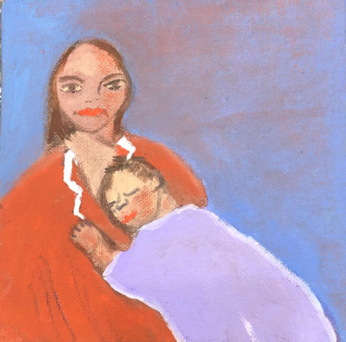 Mother and Child6”X6”AcrylicSold